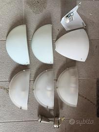 Plafoniere / lampade a muro in vetro satinato