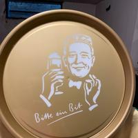 Vassoio Bitburger color oro