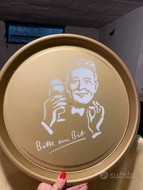 Vassoio Bitburger color oro