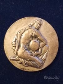 Medaglia d'arte in bronzo  Mario Moschi 