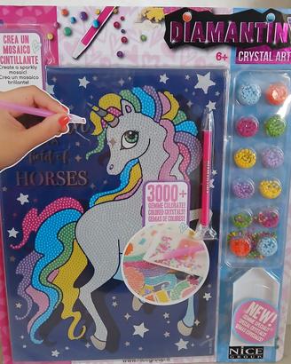 Diamantiny crystal art mosaico unicorno NUOVO 