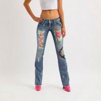 Jeans donna,regular,a zampa,paillettes,MET, Tg.30