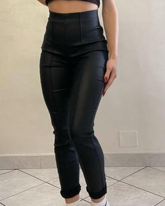 Leggings similpelle donna 