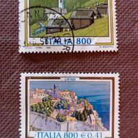 Lotto 2 francobolli (serie "Turistica")