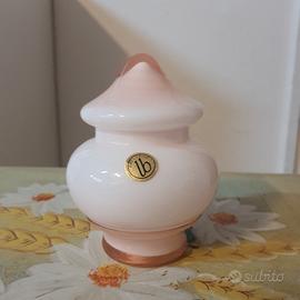 vasetto in vetro satinato rosa