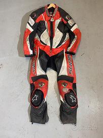 Tuta in pelle moto suomy