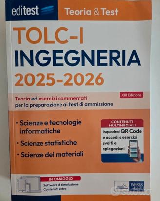 Manuale Tolc-i Ingegneria Editest 2025-26