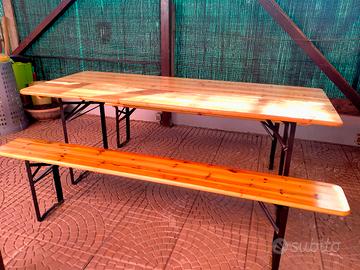 Tavolo birreria con panche