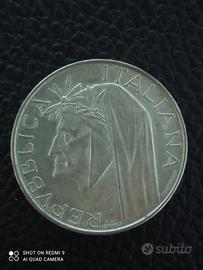Moneta 500 lire commemorativa Dante 