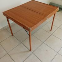 Tavolino da campeggio, giardino, vintage in legno 