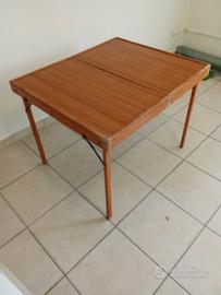 Tavolino da campeggio, giardino, vintage in legno 