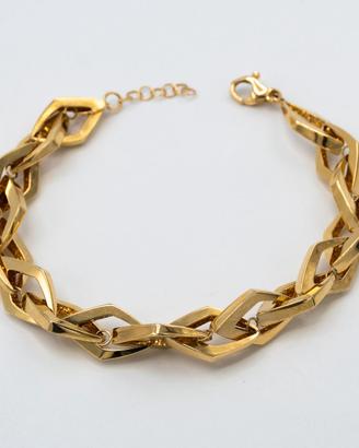 Bracciale in oro giallo 18 kt a rombi D.52