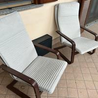 2 poltrone IKEA POÄNG – struttura ritinteggiata