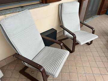 2 poltrone IKEA POÄNG – struttura ritinteggiata