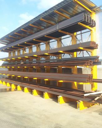 Scaffalatura portapallet, cantilever, a ripiani,