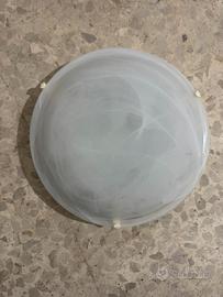 Plafoniera bianca in vetro