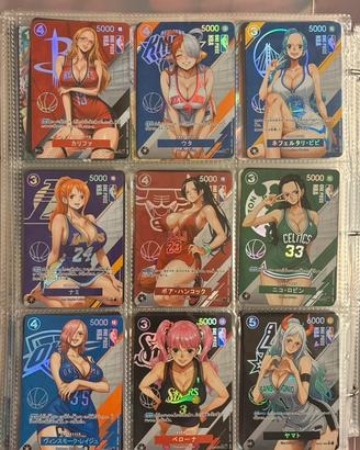 Set carte one piece custom nba (10€ l’una)