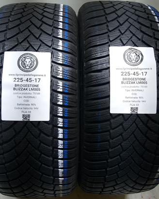 2 GOMME 225 45 17 BRIDGESTONE A75189
