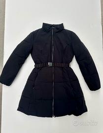 Piumino nero con cintura Emporio Armani