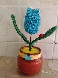 tulipano all'uncinetto 