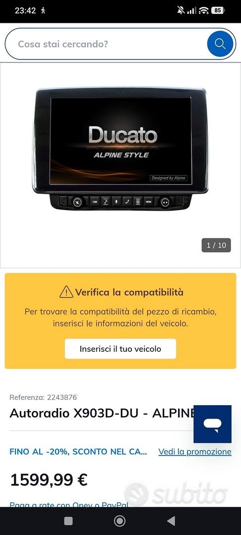 display alpine X903D-DU - Accessori Auto In vendita a Torino