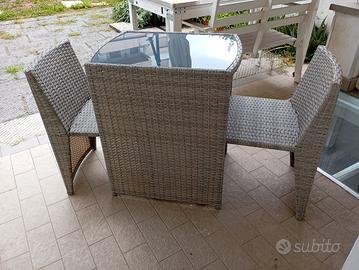 tavolino rattan