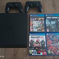 Playstation 4, 2 joystick, 4 videogiochi