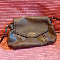 borsa pelle marrone Sisley