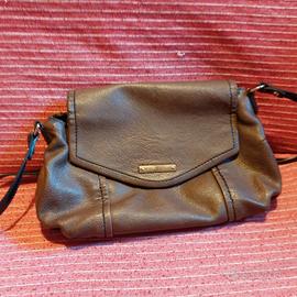 borsa pelle marrone Sisley