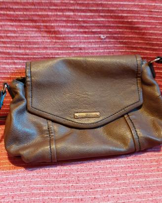 borsa pelle marrone Sisley