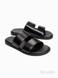 Ciabatte uomo Nuove “OMBRE” vera pelle N. 42