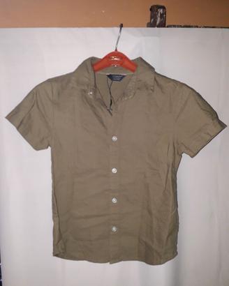 CAMICIA VERDE MILITARE "PRIMARK" BIMBI 7-8 ANNI