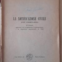 Libro "La Notificazione Civile" - 1962