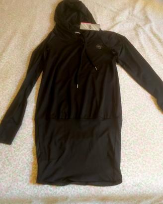 multidress (mini-abito) con cappuccio 