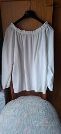 Blusa bianca a maniche lunghe Pinokkio