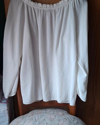 Blusa bianca a maniche lunghe Pinokkio