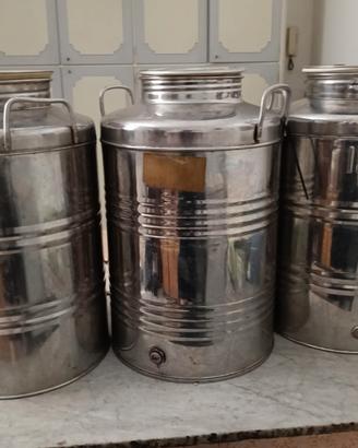 FUSTI IN ACCIAIO INOX PER OLIO DA 50 LITRI