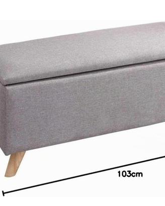 cassapanca colore grigio antracite chiaro