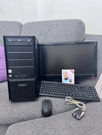 PC Fisso Completo Pronto all'Uso + monitor