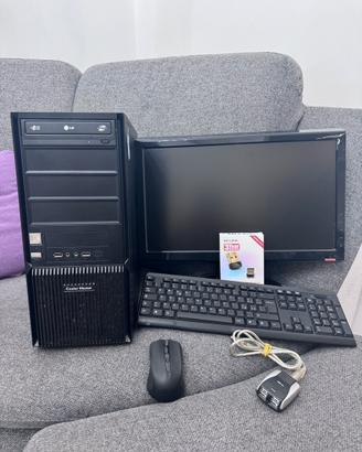 PC Fisso Completo Pronto all'Uso + monitor
