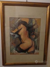 Quadro Olio su Tela Nudo di Donna