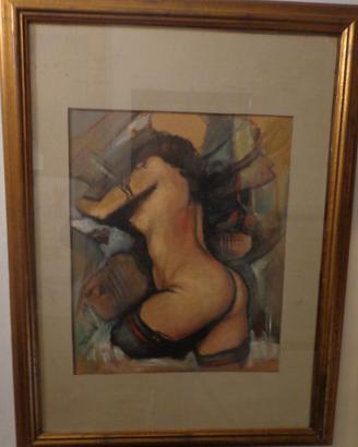 Quadro Olio su Tela Nudo di Donna
