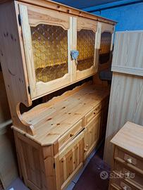 🔥 BLOCCO MOBILI IN LEGNO + DIVANO FLOREALE🔥