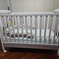 Lettino/Culla bianca Foppapedretti con ruote