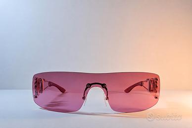 Occhiali da sole Dior donna a mascherina rosa 