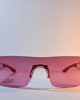 Occhiali da sole Dior donna a mascherina rosa 