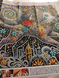 Quadro gatto in diamont