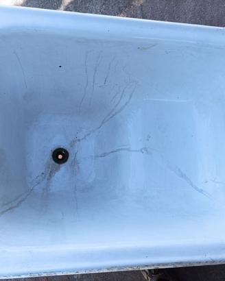 VASCA DA BAGNO A SEDERE ACCIAIO SMALTATO VINTAGE