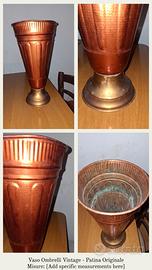 Vaso / Portaombrelli Vintage in Rame e Ottone