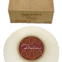 Scatola di Cipria Vintage Dama Paris France